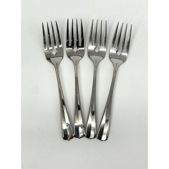 Oneida GALA IMPULSE Stainless Artesia Glossy Salad Forks 6 3/8” Set Of 4 - Picture 1 of 6